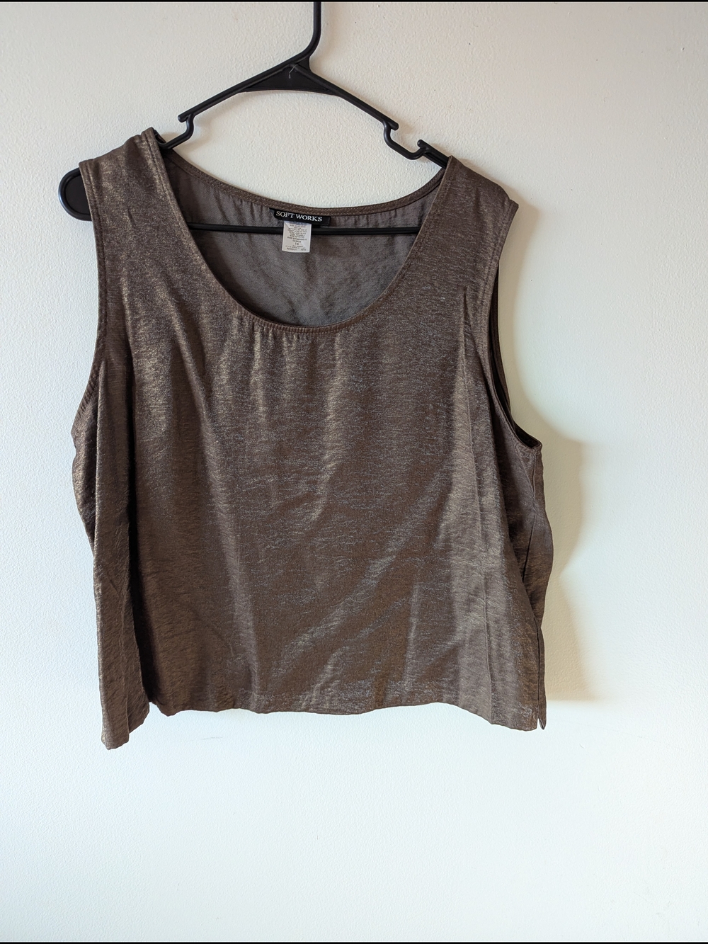 Soft Works Brown Sleeveless Scoop Neck Top 14